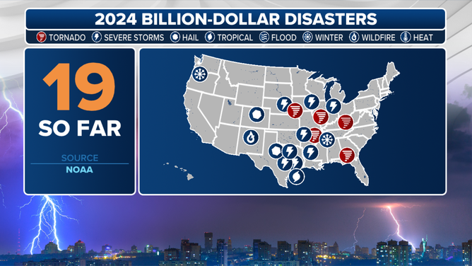 Billion dollar disasters in the U.S. in 2024