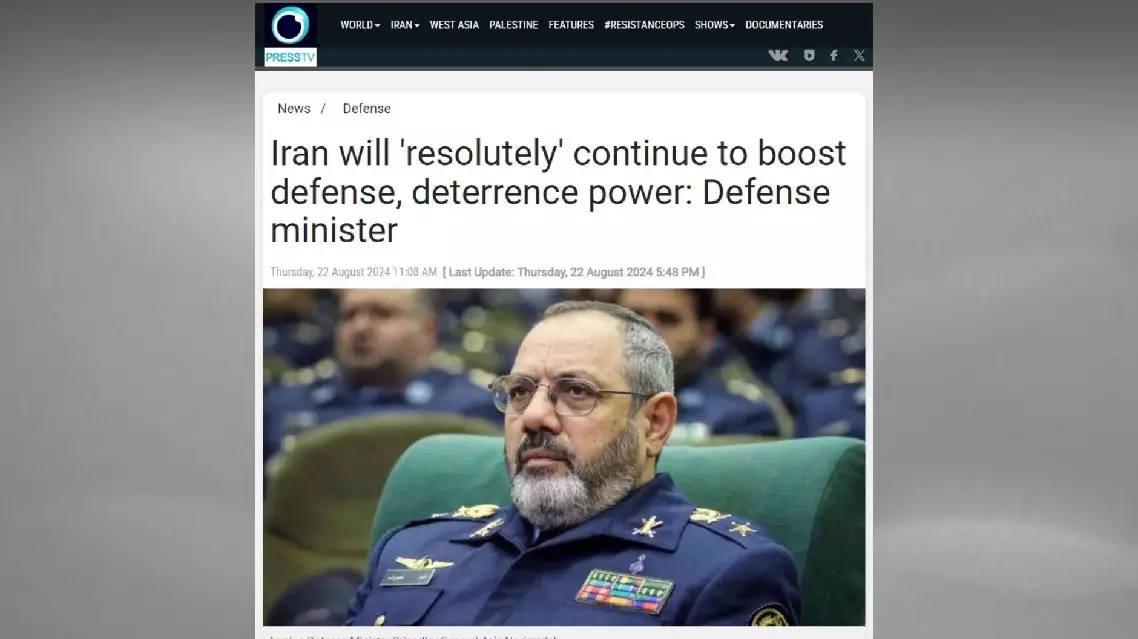 Iran's new defense minister vows to enhance national defense capabilities against threats